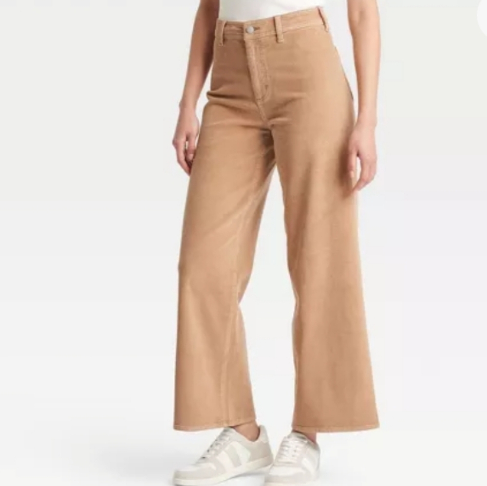 Universal Thread Wide Leg Corduroy Pants in Beige